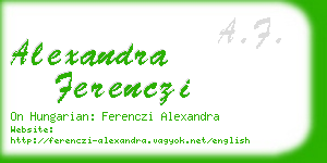 alexandra ferenczi business card